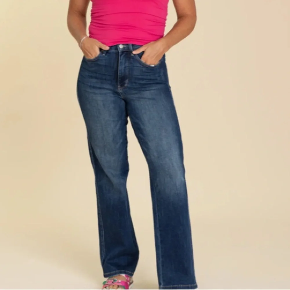Judy Blue Tummy Control High Waist Boot Cut Dark Wash Jeans, Size 16W, NWT